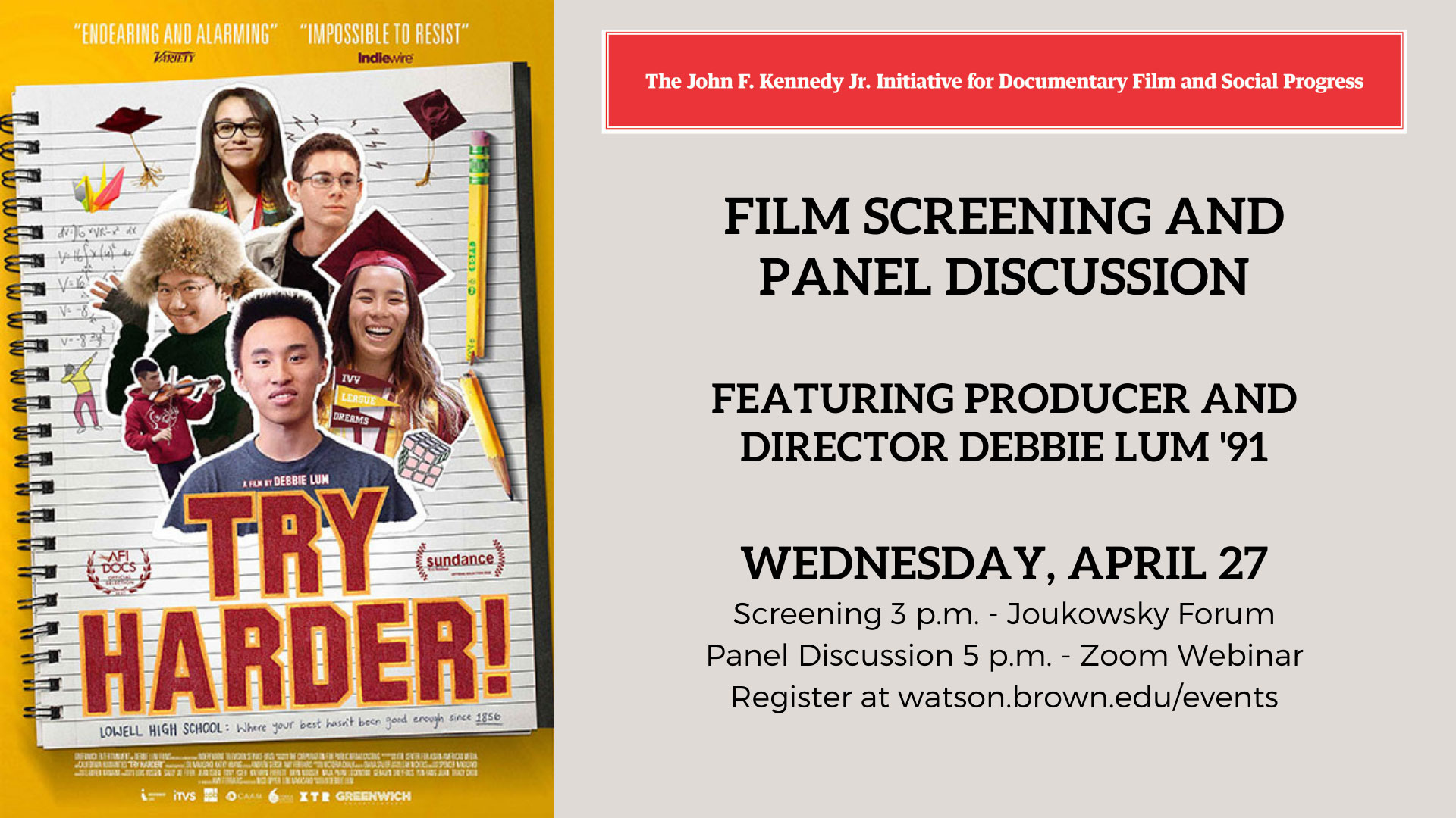 Try Harder! Screening and Panel Discussion